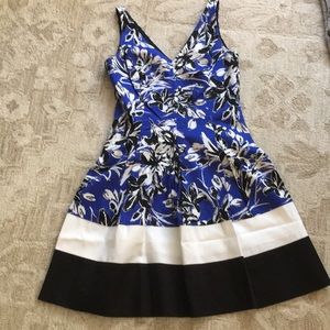 Ralph Lauren Party Flare Pleated Floral Dress